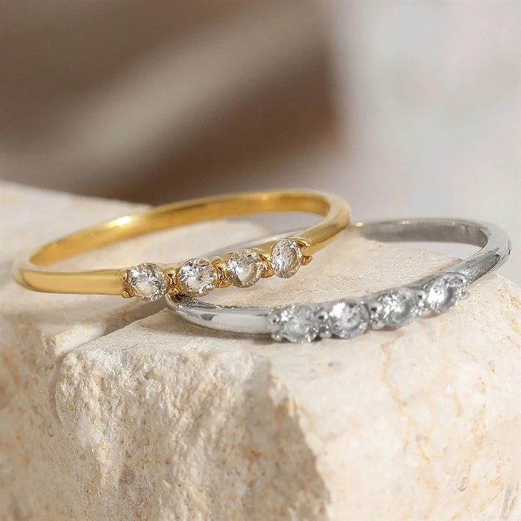 Dainty CZ Stackable Ring factory