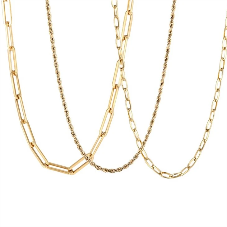 stainless steel paperclip chain