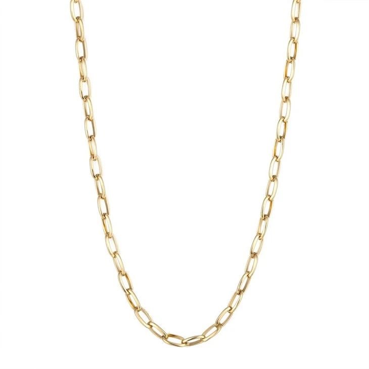 gold plated paper clip necklace