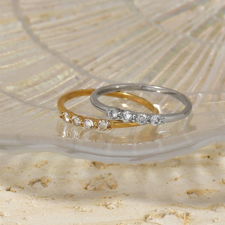 Στοιβαζόμενο δαχτυλίδι Dainty CZ