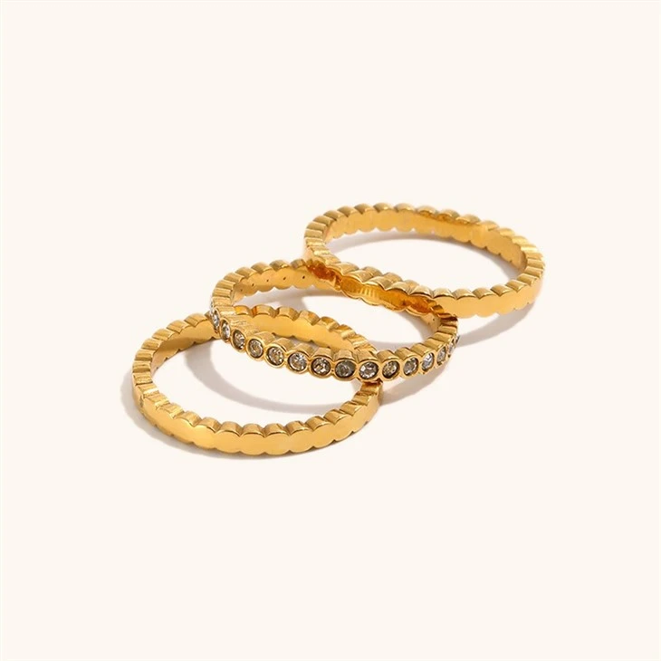 Detachable Zircon Stainless Steel Ring Set price