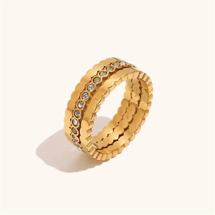 Detachable Zircon Stainless Steel Ring Set best