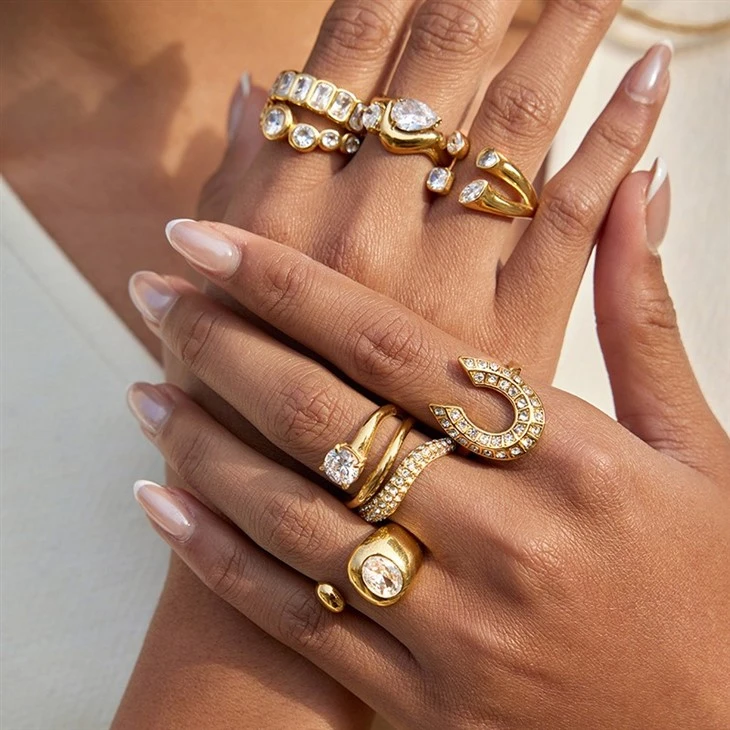 Minimalist Open Zircon Rings factory