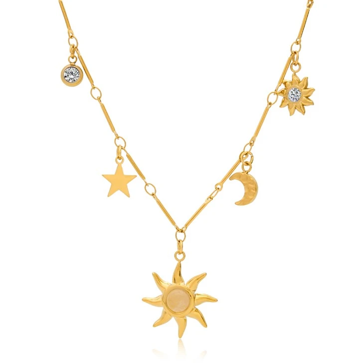 Κολιέ Moonstone Moon Sun Star