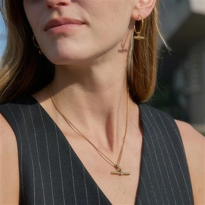 Κολιέ Dainty T Bar CZ
