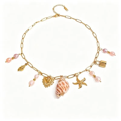 Κολιέ με μαργαριτάρι Ocean Charm