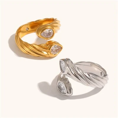 Δαχτυλίδι Twist Dual Stone